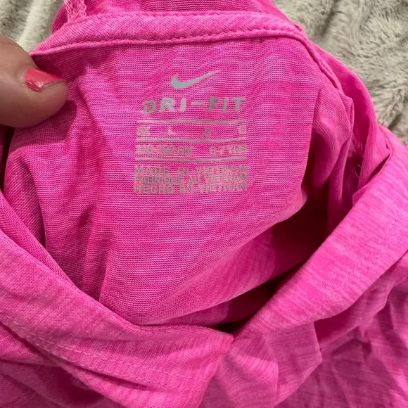 Nike Dri-Fit Pink Ruffle Hoodie Top - Girls Size L (6X/6) - NWOT - Picture 2 of 3